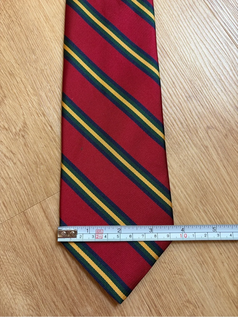 Brooks Brothers Silk Tie Classic Red Striped Blue Green Yellow Preppy